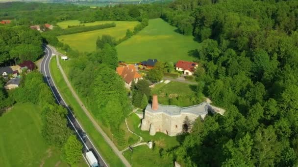 Lime Kilns Zloty Stok Wapienniki Aerial View Poland High Quality — Video Stock