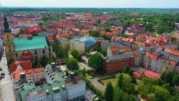 Ekonomik Bölge Legnica Strefa Ekonomiczna Hava Görüntüsü Polonya Yüksek Kalite — Stok video
