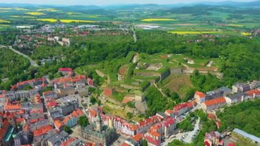 Fortress Klodzko Twierdza Aerial View Poland. High quality 4k footage