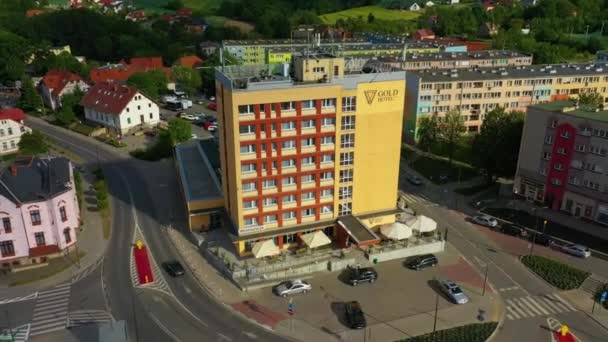 Gold Hotel Złotoryja Aerial View Poland Wysokiej Jakości Materiał — Wideo stockowe