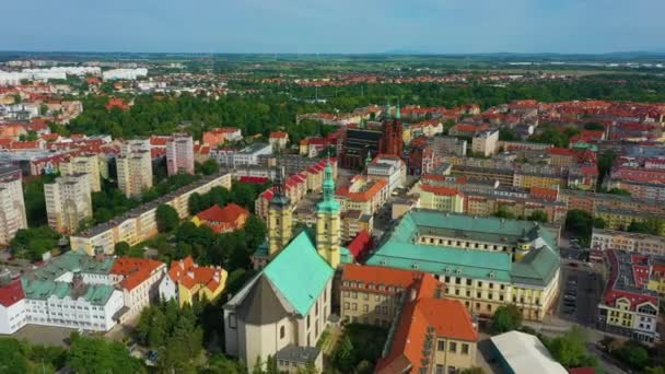 Panorama Houses Legnica Domy Aerial View Poland Vysoce Kvalitní Záběry — Stock video
