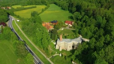 Lime Kilns Zloty Stok Wapienniki Aerial View Poland. High quality 4k footage