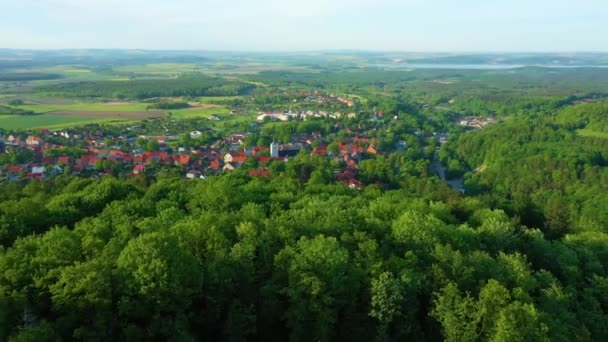 Kościół Górze Złoty Stok Kosciol Gorzu Widok Lotu Ptaka Polska — Wideo stockowe