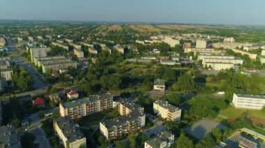 Beautiful Panorama Radomsko Aerial View Poland. High quality 4k footage