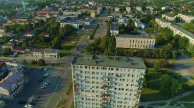 Apartments Radomsko Apartamenty Aerial View Poland. High quality 4k footage