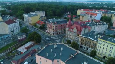 Swidnica Havadan Görünümlü Güzel Polonya Panoraması. Yüksek kalite 4k görüntü