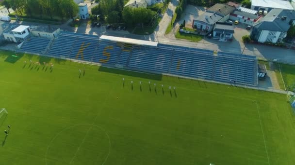 Stadion Rks Radomsko Stadium Vista Aérea Polónia Imagens Alta Qualidade — Vídeo de Stock