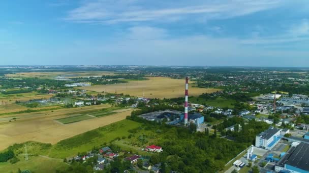 Bellissimo Panorama Pabianice Vista Aerea Polonia Filmati Alta Qualità — Video Stock