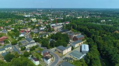 Industrial Area Tomaszow Mazowiecki Aerial View Poland. High quality 4k footage