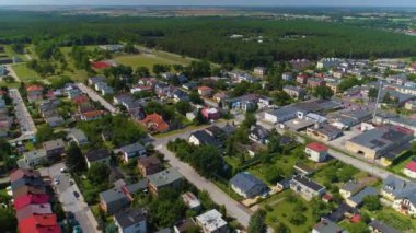 Güzel Panorama Tomaszow Mazowiecki Hava Manzaralı Polonya. Yüksek kalite 4k görüntü