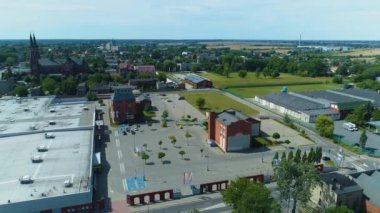 Echo Shopping Mall Pabianice Centrum Handlowe Aerial View Poland. High quality 4k footage