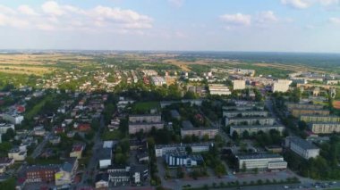 Beautiful Panorama Radomsko Aerial View Poland. High quality 4k footage