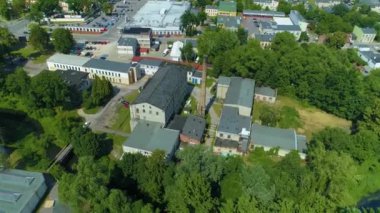 Industrial Area Tomaszow Mazowiecki Aerial View Poland. High quality 4k footage