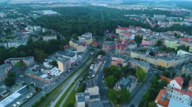 Swidnica Havadan Görünümlü Güzel Polonya Panoraması. Yüksek kalite 4k görüntü