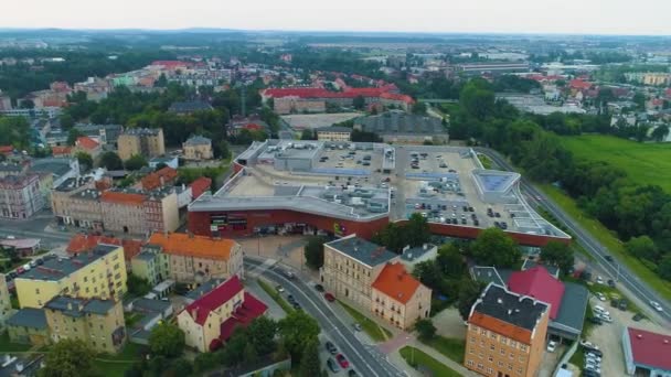 Shopping Center Gallery Swidnica Galeria Aerial View Poland High Quality — Stockvideo