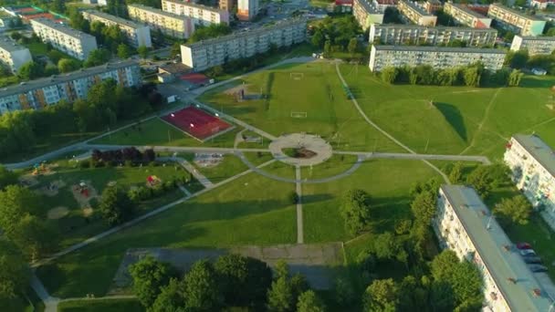 Whale Park Wielorybek Radomsko Aerial View Poland High Quality Footage — стоковое видео