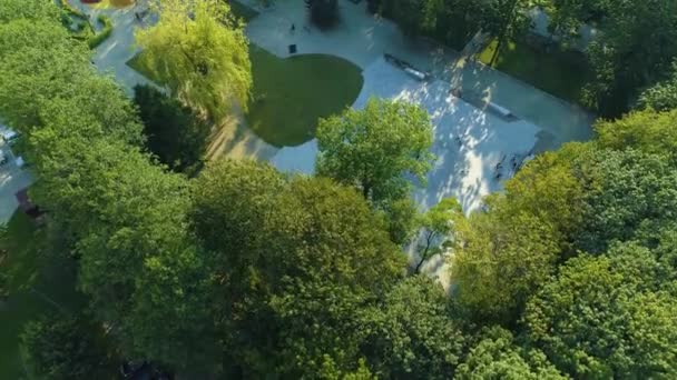 Swietojanski Park Radomsko Aerial View Polsko Vysoce Kvalitní Záběry — Stock video