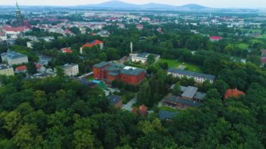 Swidnica Havadan Görünümlü Güzel Polonya Panoraması. Yüksek kalite 4k görüntü