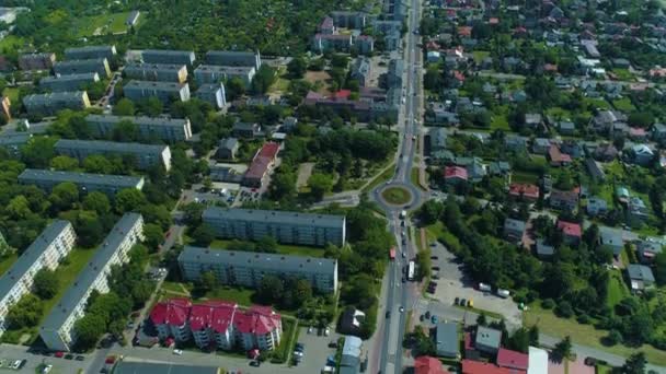 Beautiful Panorama Piotrkow Trybunalski Aerial View Poland High Quality Footage — Stok video
