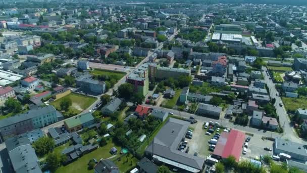 Beautiful Panorama Tomaszow Mazowiecki Aerial View Poland High Quality Footage — Video Stock