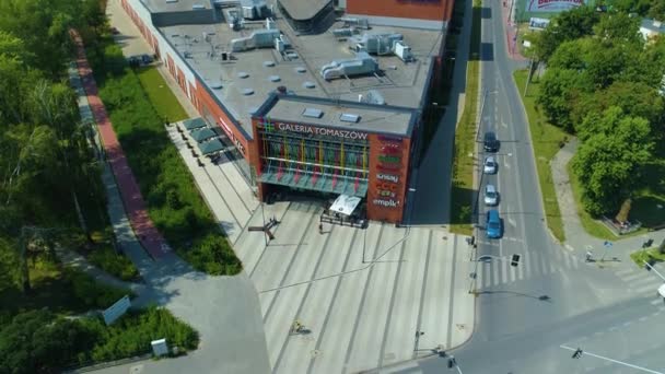 Mall Gallery Tomaszow Mazowiecki Galeria Aerial View Poland High Quality — Stock video