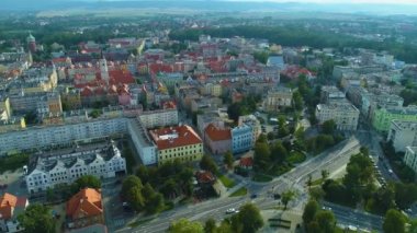 Swidnica Havadan Görünümlü Güzel Polonya Panoraması. Yüksek kalite 4k görüntü