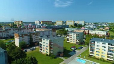 Focus Mall Piotrkow Trybunalski Shopping Center Galeria Aerial View Poland. High quality 4k footage