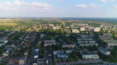 Beautiful Panorama Radomsko Aerial View Poland. High quality 4k footage