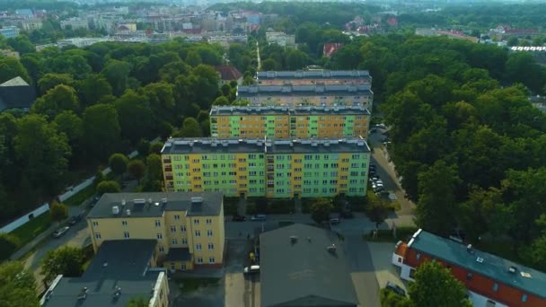 Apartamenty Las Świdnica Mieszkania Las Aerial View Poland Wysokiej Jakości — Wideo stockowe