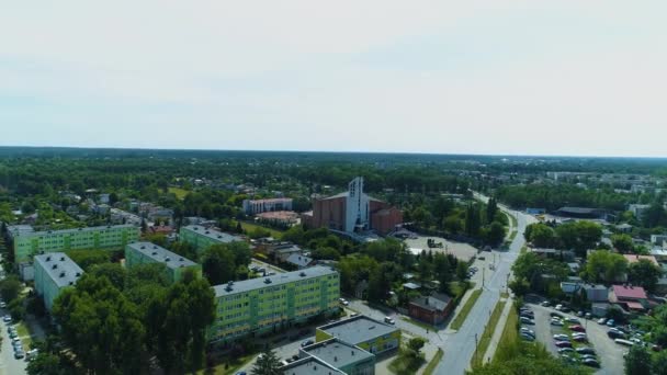 Beautiful Panorama Church Pabianice Kosciol Aerial View Poland High Quality — Wideo stockowe