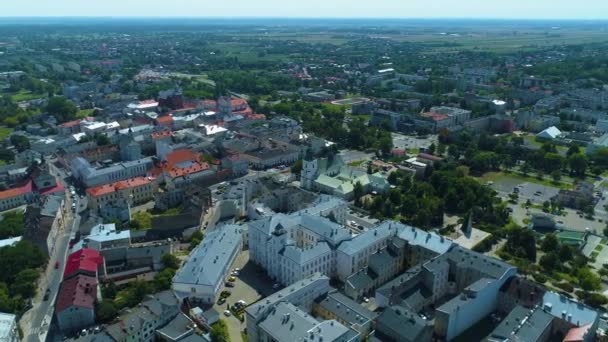 Beautiful Panorama Centrum Piotrkow Trybunalski Aerial View Poland High Quality — Stok video