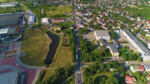 Beautiful Panorama Radomsko Aerial View Poland High Quality Footage — Vídeo de Stock