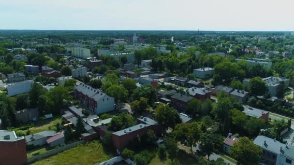 Beautiful Panorama Pabianice Aerial View Poland High Quality Footage — 비디오