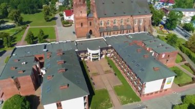 Silent Workers Of The Cross Glogow Cisi Pracownicy Aerial View Poland. High quality 4k footage