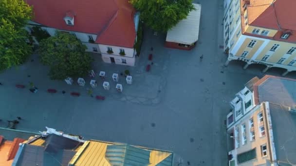 Staré Město Zielona Gora Stare Miasto Ratusz Rynek Aerial View — Stock video
