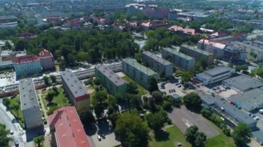 Güzel Panorama Apartmanı Glogow Havacılık Görünümü Polonya. Yüksek kalite 4k görüntü