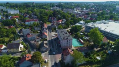 Güzel Panorama Evleri Zielona Gora Domy Hava Manzaralı Polonya. Yüksek kalite 4k görüntü