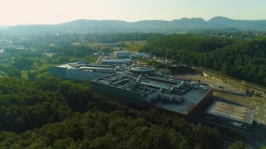 Landscape Mall Victoria Center Gallery Walbrzych Galeria Aerial View Poland. High quality 4k footage