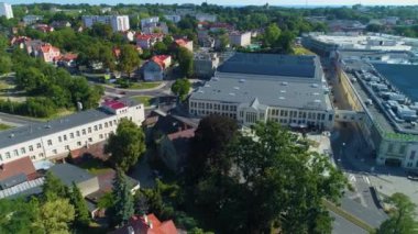Focus Mall Zielona Gora Galeria Aerial View Poland. High quality 4k footage