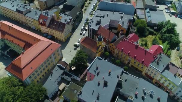 Church Jelenia Gora Street Aerial View Poland Vysoce Kvalitní Záběry — Stock video