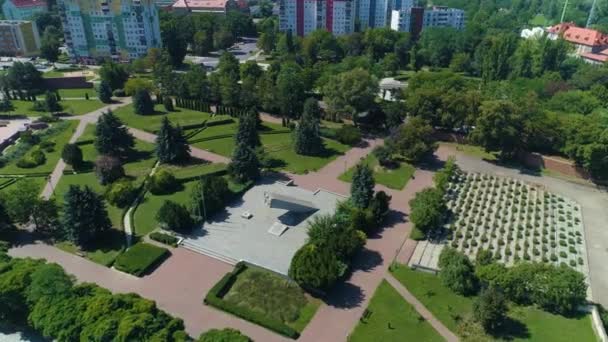 Park Children Monument Glogow Pomnik Dzieci Vista Aérea Polonia Imágenes — Vídeos de Stock
