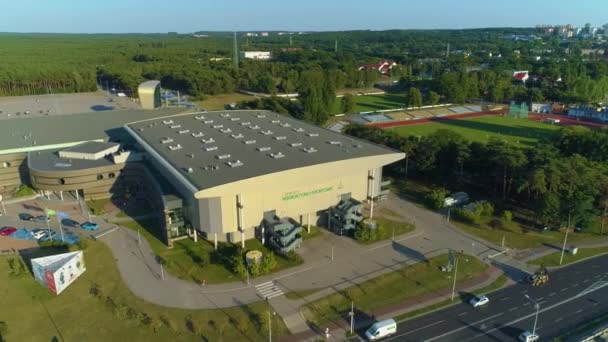 Recreation Sports Center Zielona Gora Centrum Rekreacji Aerial View Poland — Wideo stockowe
