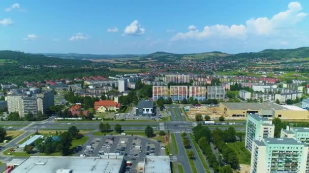 Panorama Apartments Mountains Jelenia Gora Krajobraz Aerial View Poland High — 비디오