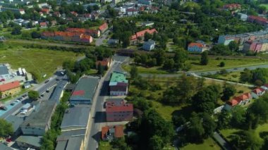 Beautiful Landscape Town Jelenia Gora Krajobraz Aerial View Poland. High quality 4k footage