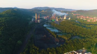 Victoria Coking Plant Walbrzych Zaklad Koksowniczy Aerial View Poland. High quality 4k footage