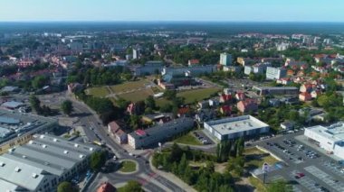 Panorama Wine Park Palm House Zielona Gora Palmiarnia Aerial View Poland. High quality 4k footage