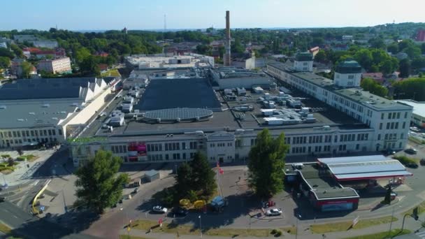 Focus Mall Zielona Gora Galeria Aerial View Poland High Quality — Stockvideo