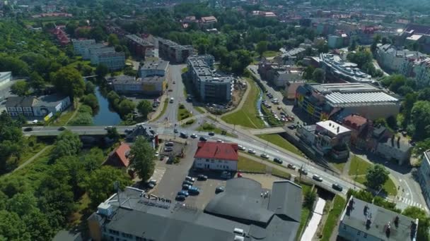 Beautiful Landscape Town Jelenia Gora Krajobraz Aerial View Poland High — ストック動画