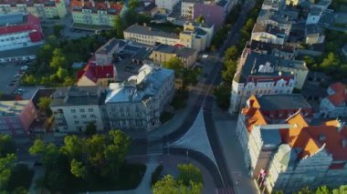 Kiralık Park Kosciuszki Gniezno Kamienice Hava Manzarası Polonya. Yüksek kalite 4k görüntü