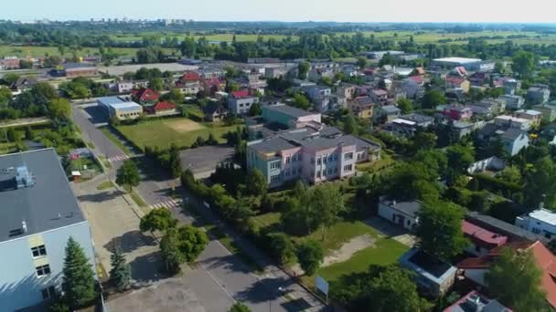 Bellissime Case Paesaggistiche Konin Domy Krajobraz Vista Aerea Polonia Filmati — Video Stock